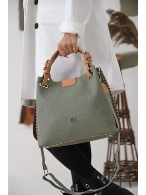 Just Polo  Kadın Su Geçirmez Büyük Boy Lüks El ve Omuz Çantası Shopper Ebat: 26 x 30 cm