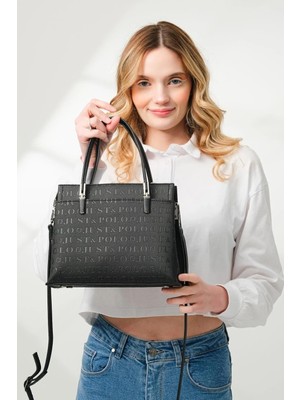 Just Polo  Kadın Orijinal Just Polo 5 Bölmeli Şık El & Omuz Çantası Shoulder Bag Ebat : 22 x 25 cm