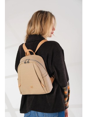 Just Polo  Kadın 9 Bölmeli Büyük Boy Sırt Yıkamalı Çantası