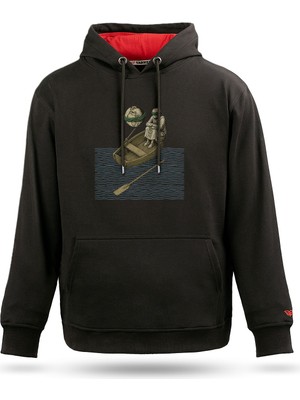 Tarrzzcom Tarrzz Unisex Passengers  Tasarım Kapşonlu Sweathirt %100 Pamuk 3 Iplik Kanguru Cepli Hoodie