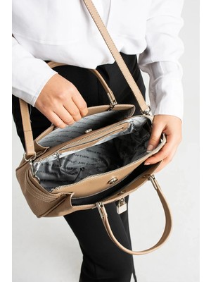 Just Polo  Kadın Vizon Suya Dayanıklı El ve Omuz Çantası MH5029