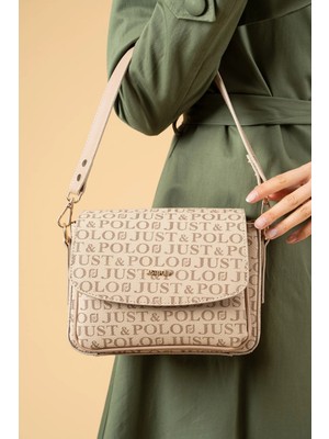 Just Polo  Kadın Iki Askılı 3 Bölmeli Omuz ve Çapraz Çantası Kombin 02185-MH