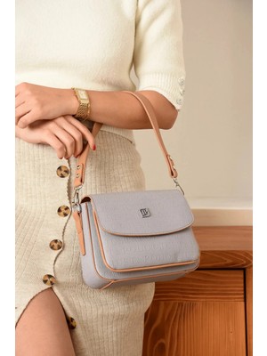 Just Polo  Kadın Su Geçirmez Kabartma Baskılı Ayarlanabilir Askılı Şık El & Omuz Çantası