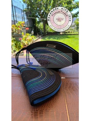 Double Knot Design 2li Set Yarım Ay D Clutch + V Clutch  Portföy Çanta, Abiye Çanta, Gündelik Plaj  Hediyelik