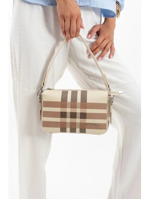 Just Polo  Kadın Yeni Sezon Ekose El ve Omuz Çantası