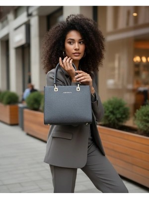 Just Polo  Kadın Orijinal Lüks El ve Omuz Çantası Minimal & Prestij Tasarım Ebat: 25 x 21 cm