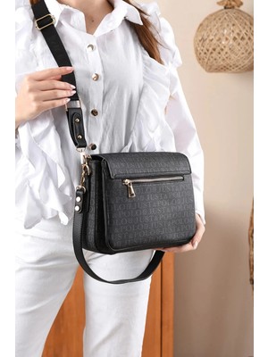 Just Polo  Kadın Orijinal Just Polo Baskılı Büyük Boy Şık El ve Omuz Çantası Shoulder Bag Ebat: 29 x 25 cm