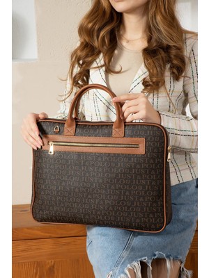 Just Polo  Orijinal Just Polo Ayarlanabilir Askılı Lüks Laptop & Evrak Çantası Shopper Ebat 30 x 40 cm