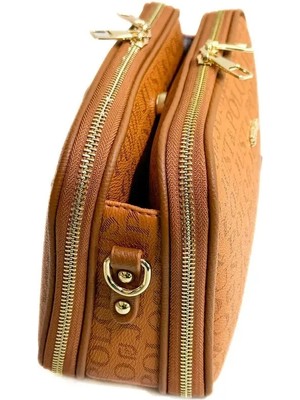 Just Polo  Kadın Günlük Kullanıma Uygun Baskılı Ayarlanabilir Askılı Şık Omuz Çantası Ebat: 26 x 16 cm