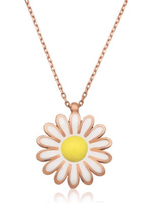 Tienda Elegante Gümüş Papatya Bayan Kolye