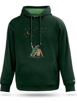 Tarrzzcom Tarrzz Unisex Dream Tasarım Kapşonlu Sweathirt %100 Pamuk 3 Iplik Kanguru Cepli Hoodie