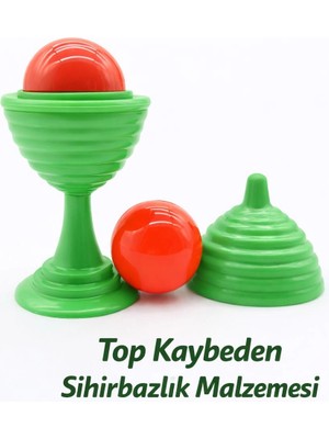 Luz&Pos Yeşil Renk Sihirli Kupa Top Kaybetme Oyunu 7 cm