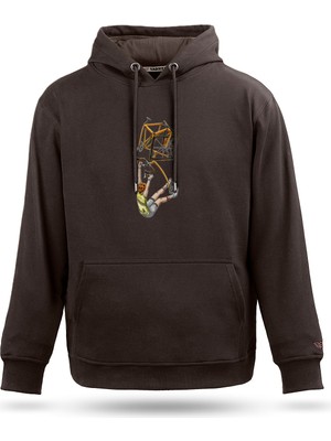 Tarrzzcom Tarrzz Unisex  Ride The Edge Tasarım Kapşonlu Sweathirt %100 Pamuk 3 Iplik Kanguru Cepli Hoodie