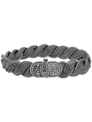 Tienda Elegante ​Gümüş Elişi Örgü Bileklik