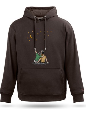 Tarrzzcom Tarrzz Unisex Dream Tasarım Kapşonlu Sweathirt %100 Pamuk 3 Iplik Kanguru Cepli Hoodie