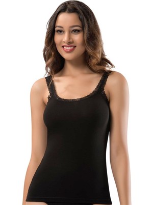 Erdem Kadın Dantelli Ip Askılı U Yaka 6'lı Paket Ribana Atlet 2116