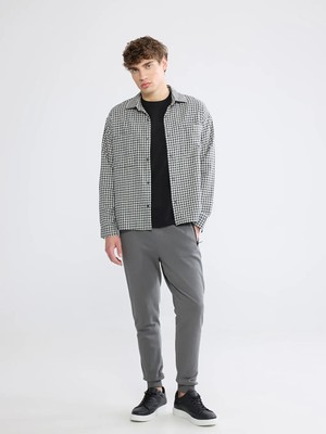 LC Waikiki Gri Standart Kalıp Fermuarlı Cepli Erkek Jogger Eşofman Altı