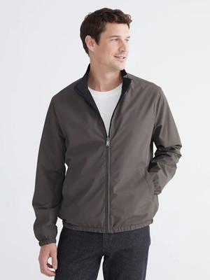 LC Waikiki Siyah Standart Kalıp Dik Yaka Erkek Mont