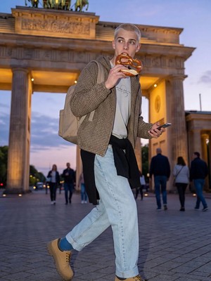 LC Waikiki Haki Kapüşonlu Rahat Kalıp Ekose Erkek Gömlek Ceket