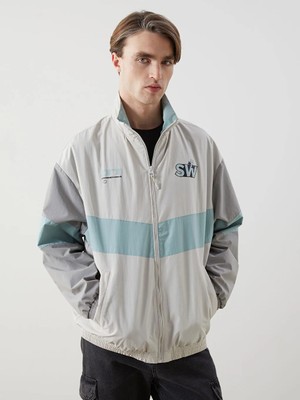 LC Waikiki Gri Standart Kalıp Dik Yaka Erkek Mont