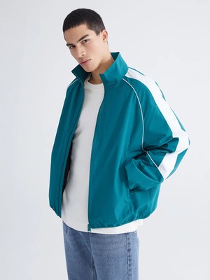 LC Waikiki Yeşil Rahat Kalıp Dik Yaka Erkek Mont