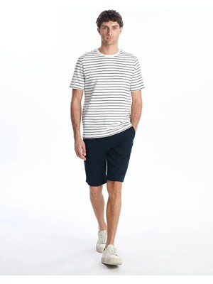 LC Waikiki Lacivert Rahat Kalıp Keten Karışımlı Erkek Şort