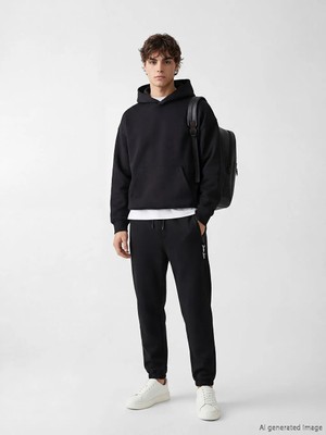 LC Waikiki Siyah Standart Kalıp Erkek Jogger Eşofman Altı