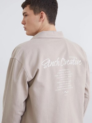 LC Waikiki Bej Rahat Kalıp Uzun Kollu Erkek Gömlek Ceket