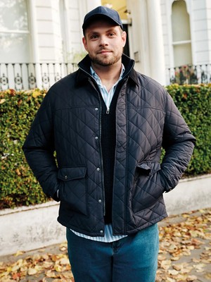 LC Waikiki Lacivert Kadife Yaka Kapitoneli Erkek Mont