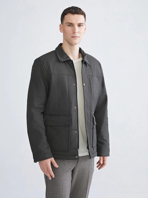 LC Waikiki Haki Regular Fit Uzun Kollu Erkek Gömlek Ceket