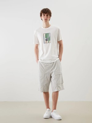 LC Waikiki Gri Rahat Kalıp Erkek Kargo Şort