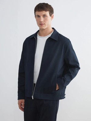 LC Waikiki Lacivert Rahat Kalıp Gömlek Yaka Erkek Mont