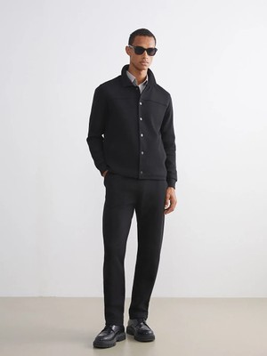 LC Waikiki Siyah Standart Kalıp Erkek Eşofman Altı