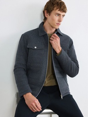 LC Waikiki Lacivert Standart Kalıp Erkek Mont