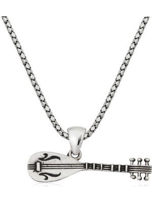 Tienda Elegante Gümüş Saz Erkek Kolye