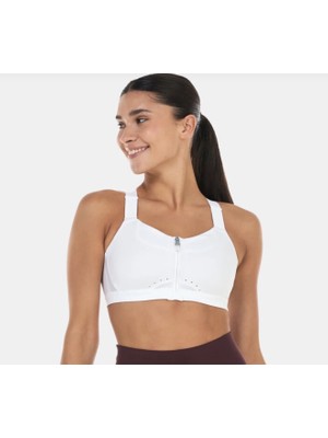 Nike Dri-Fit Alpha Zip-Front Önü Fermuarlı Beyaz Kadın Sporcu Sütyeni DD0436-100