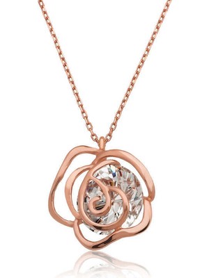Tienda Elegante ​gümüş Rose Gül Kadın Kolye