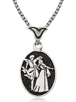 Tienda Elegante Gümüş Çerkes Erkek Kolye