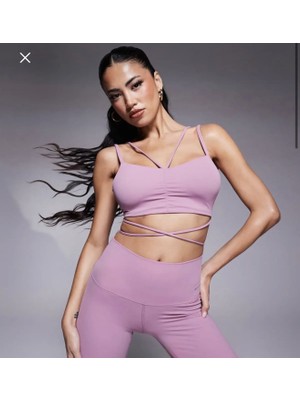 Nike Dri-Fit Zenvy Strappy Wrap Light-Support Padded Training Mor Kadın Spor Sütyeni  FV6508-523