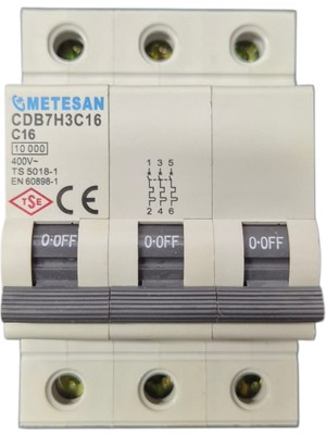 Metesan 3X16A C Tipi W Otomat Sigorta