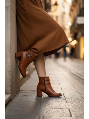 Marina Rosse Kadın Çift Tokalı Kısa Bot