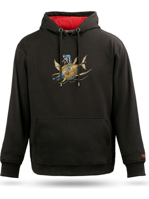 Tarrzzcom Unisex Nautibike Tasarım Kapşonlu Sweatshirt %100 Pamuk 3 Iplik Kanguru Cepli Hoodie