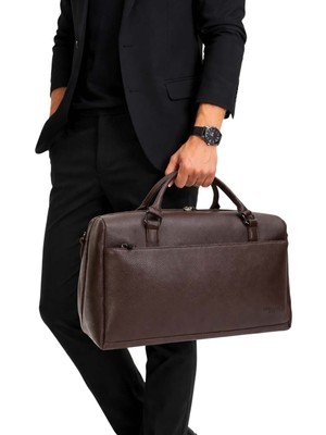 Derise Club Kahverengi Unisex Lüks Kabin Boy El Valizi Spor ve Seyahat Çantası