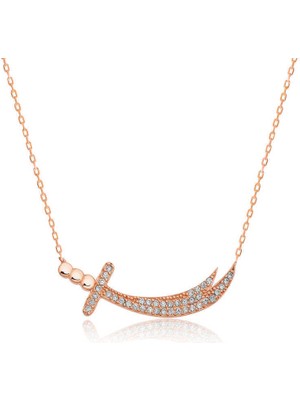Tienda Elegante Gümüş Zülfikar Kılıcı Bayan Kolye