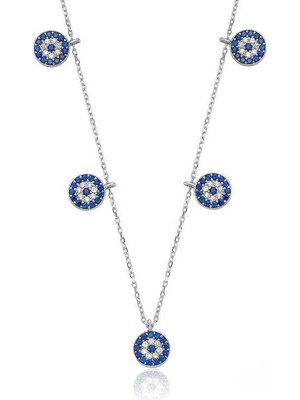 Tienda Elegante Gümüş Nazarlı Şans Bayan Kolye