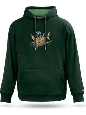 Tarrzzcom Unisex Nautibike Tasarım Kapşonlu Sweatshirt %100 Pamuk 3 Iplik Kanguru Cepli Hoodie