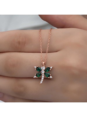 Tienda Elegante Gümüş Rose Yusufçuk Kadın Kolye