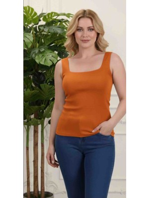 Modelist Kare Yaka Triko Basic Bluz