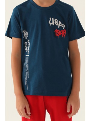 Tudik Collection Us Polo 1751-4 Erkek Çocuk Şort Takımı