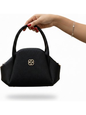 Kadın Logolu Tasarım Mini Boy El ve Omuz Çantası